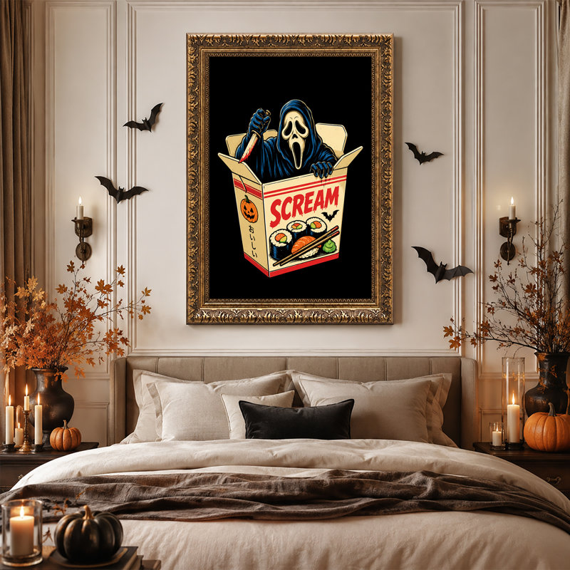 Art mural sur toile Ghostface Scream Killer, H 18 po x l 12 po