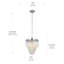 Lustre en cristal poli 3 lumières