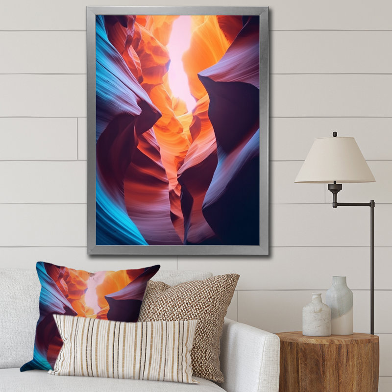 Canyon Antelope Harmony IV, H 44 po x l 34 po x P 1,5 po, Cadre photo argenté
