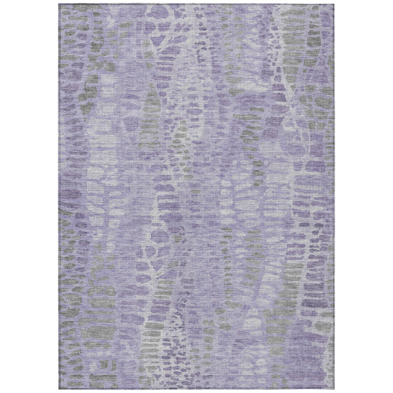 Machine Washable Indoor/Outdoor Jozwiak ACN2382 Circles Rug, Rectangle 5' x 7'6"