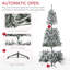 Arbre de Noël artificiel floqué avec lumières DEL froides