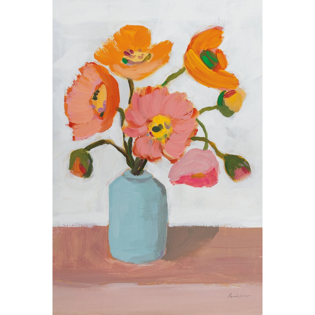 Leinwandbild Sorbet Poppies II von Pamela Munger