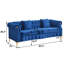  Canapé capitonné 83,5 po en velours Chesterfield-115948916