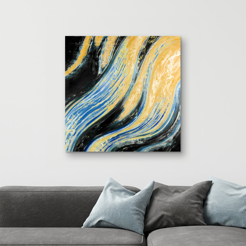 Wavy wave - 32"x32" art on canvas