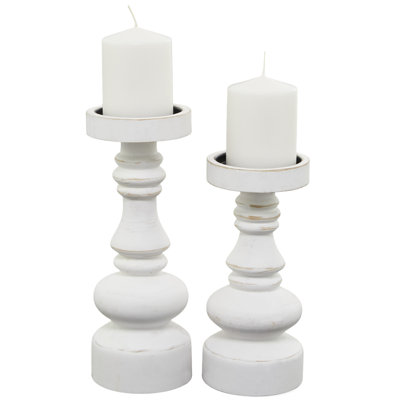 Wood Tabletop Candlestick