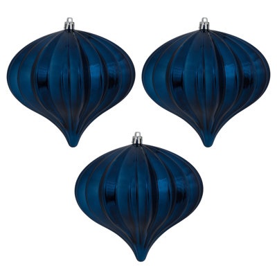 5.7" White Matte Onion Ornament UV, 3 Per Bag