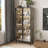 4-Shelf Glass Door Display Case Curio Cabinet With LED Lights