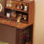 Solid Wood Expandable Storage Cabinet Makeup Table