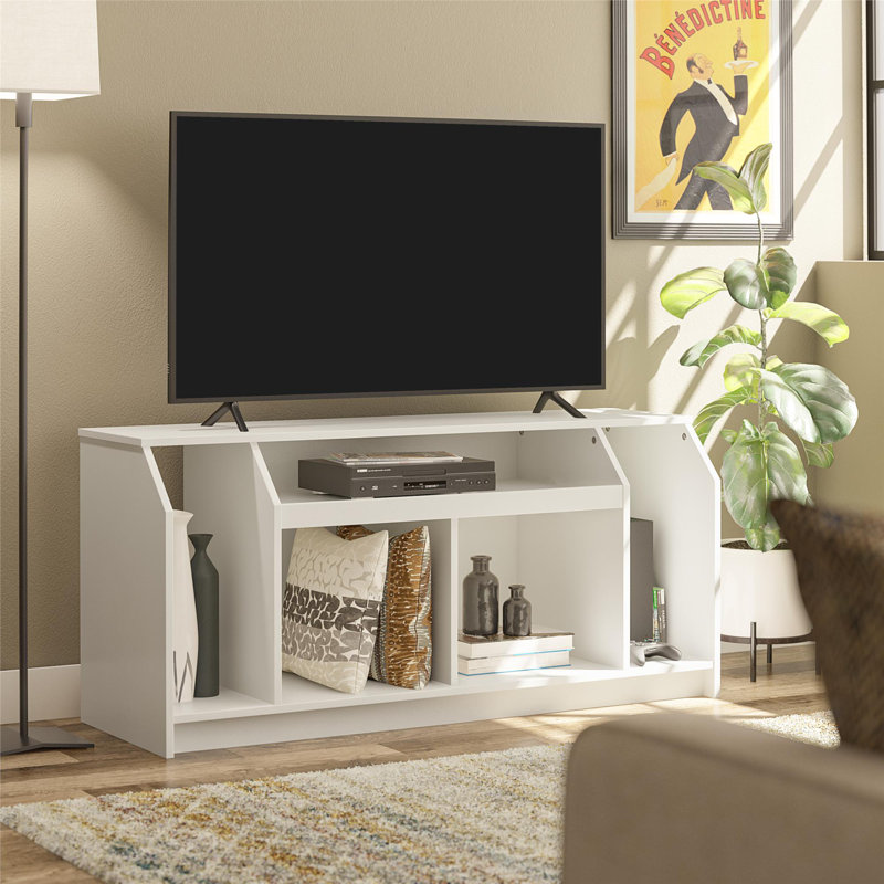 Meuble télé pour téléviseur de 58 po ou moins Emryn, Blanc
