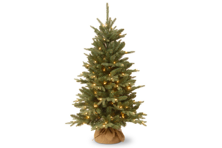 4&apos; Green Pine Trees Artificial Christmas Tree with 150 Clear Lights