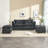 Zuri Upholstered 2-Seater Sectional Sofa with Ottomans-800118685