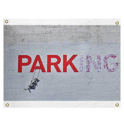 Tapisserie de jeune fille de parc de polyester swing