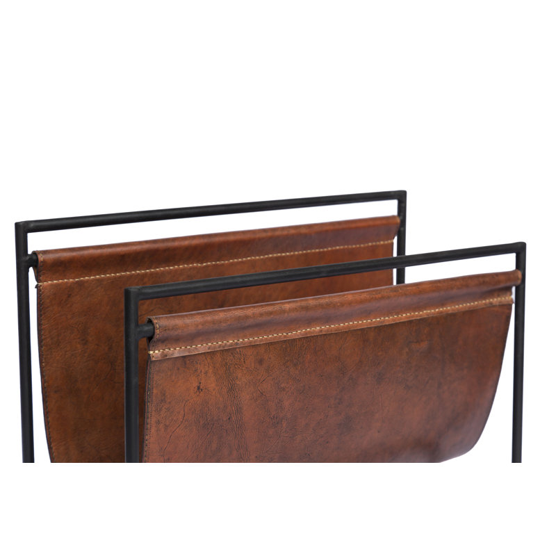 Mandeville Leather Free Standing Magazine Rack