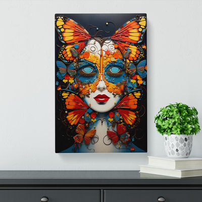 Butterfly Modern Art - Wrapped Canvas
