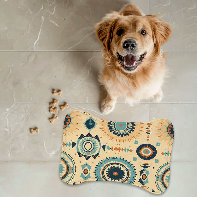 Ikat Design - Tapis d'alimentation en os 1 pièce