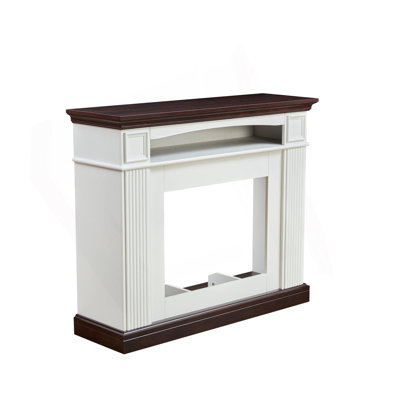 Farmhouse style fireplace TV stand for living room or bedroom to store CDs, remotes and other media or gaming devices. Creates the perfect ambiance, and it's a great way to display your favorite decor