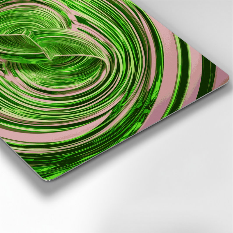 Art mural en métal vert Op Op 64, H 24 po x l 36 po