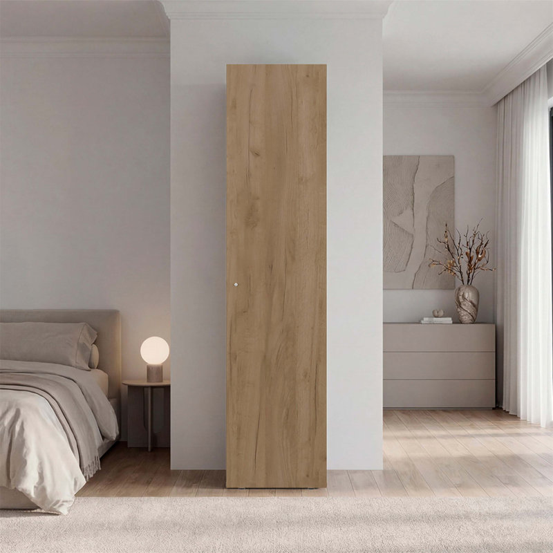 Armoire de rangement 4 tablettes en chêne naturel