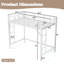 Lit mezzanine simple en métal de taille XL, lit mezzanine avec échelle facile à monter et garde-corps, blanc