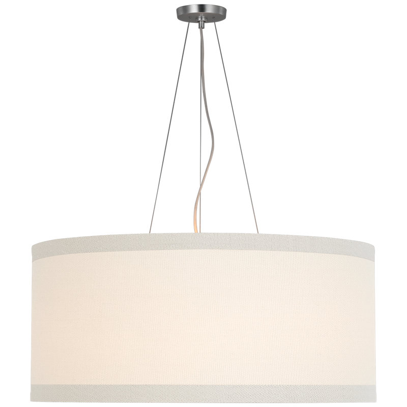 kate spade new york Walker Medium Hanging Shade, Burnished Silver Leaf, 13.5" H x 30" W x 30"D