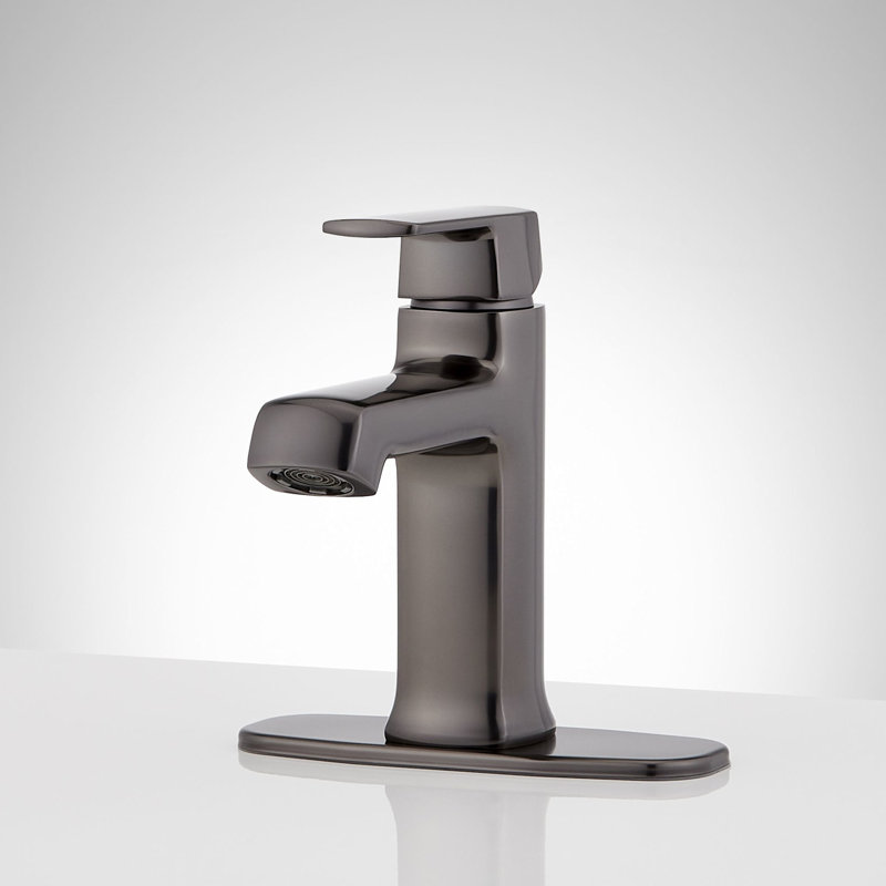 Sefina Single-Hole Bathroom Faucet - Gunmetal, Gunmetal