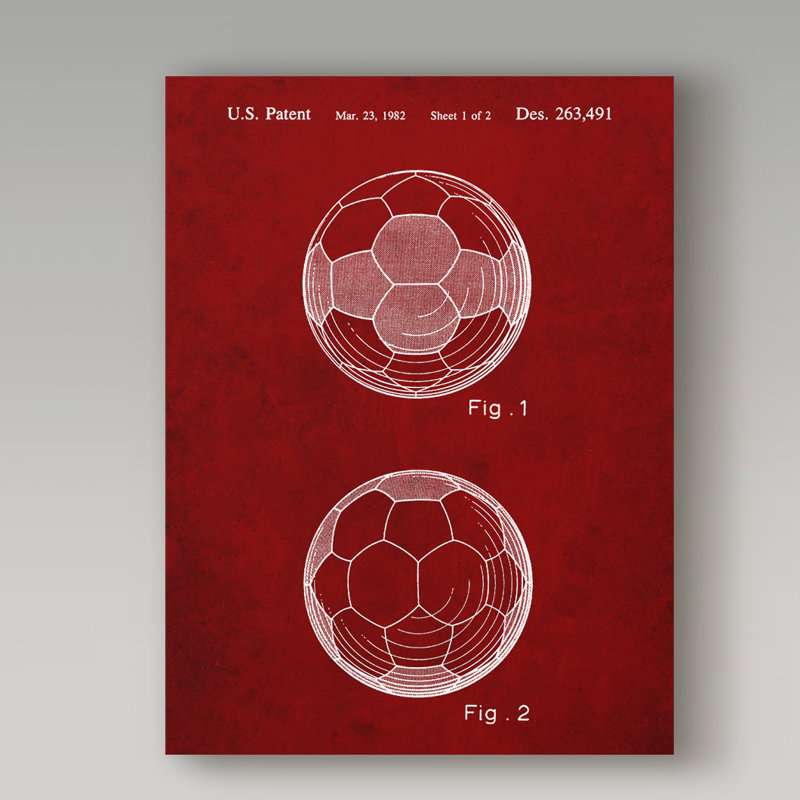 «Soccer Ball» de Manilo, reproduction d'art sur toile tendue, H 19 po x l 14 po