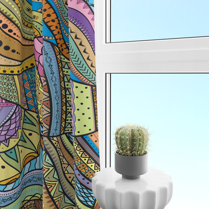 Semi Sheer Curtain Panel Pair, 56" W x 78" L