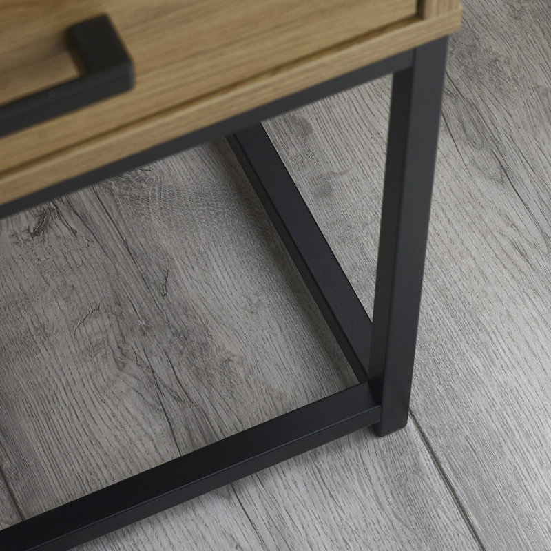 Josh Light Oak Effect 1 Drawer Bedside Table