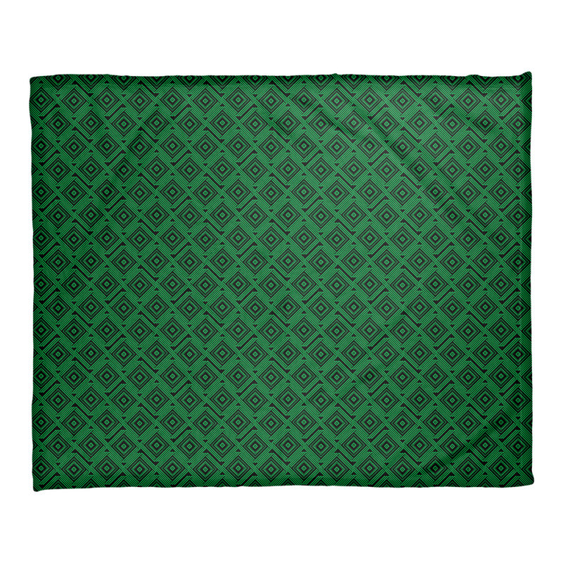 Katelyn Elizabeth Throw Blanket, 52.5" W x 62.5" L, Black/Green