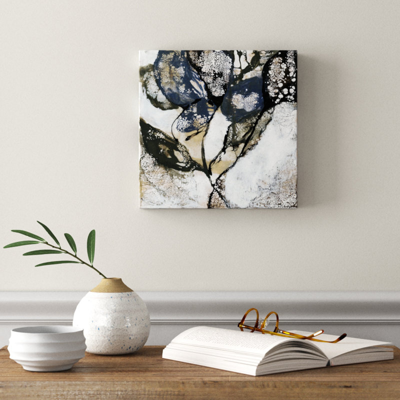 Crackled Stems II by Jennifer Goldberger - Wrapped Canvas Painting, 30cm H x 30cm W