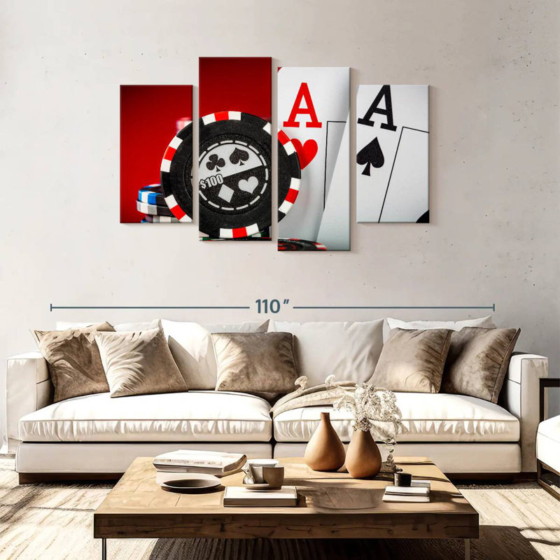 Senne Chips And Aces, 48" H x 75" W