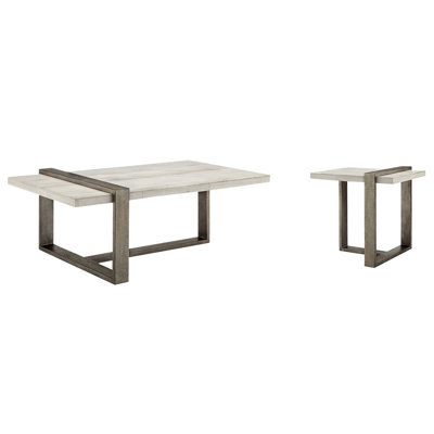 Rectangular Cocktail Table With End Table