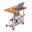 Table d'ordinateur portable roulante avec roulettes et tablettes de rangement pour l'école et le bureau personnel-277035844
