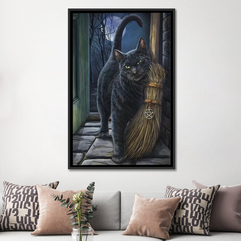 «A Brush with Magick», impression sur toile, H 60 po x l 40po x P 1,5 po, Toile encadrée noire, Pas de tapis