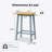 Solid Wood Bar Stools (Not Cheap Iron), 25.6" Tall Set of 2 Bar Chairs, Kitchen Counter Stools with Footrests, Farmhouse Stools for Dining Room, Kitchen, Counter-1928643259