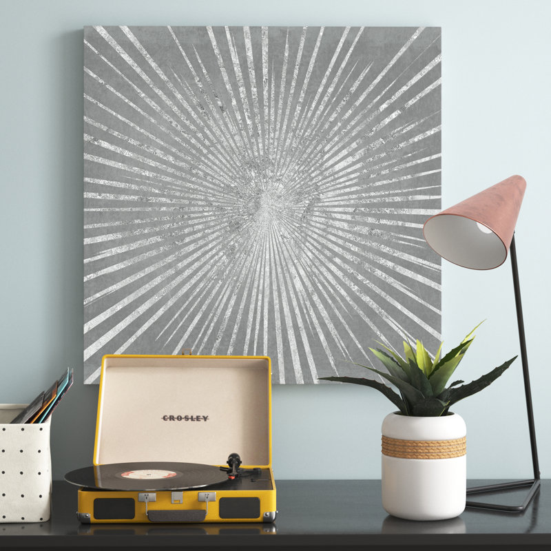 Silver Sunburst I, H 30 po x l 30 po