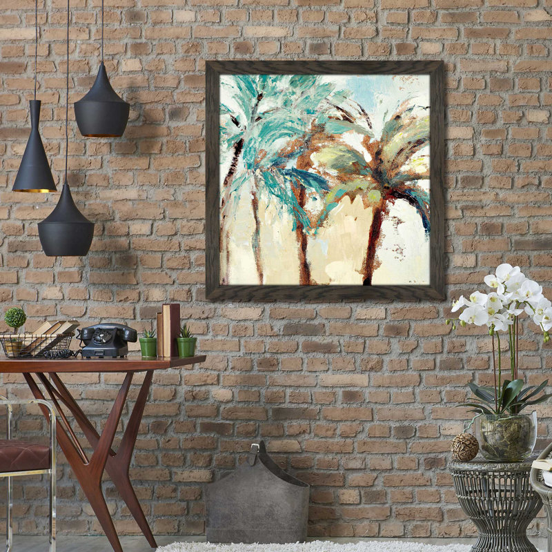 «Bright Island Morning II», reproduction de peinture à l'acrylique encadrée, H 25,5 po x l 25,5 po x P 1 po