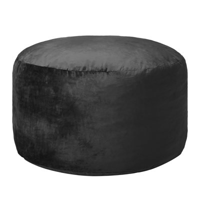Soft Comfort Memory Foam Bean Bag Chair for Adults - 4FT Giant Sofa Seat - Black