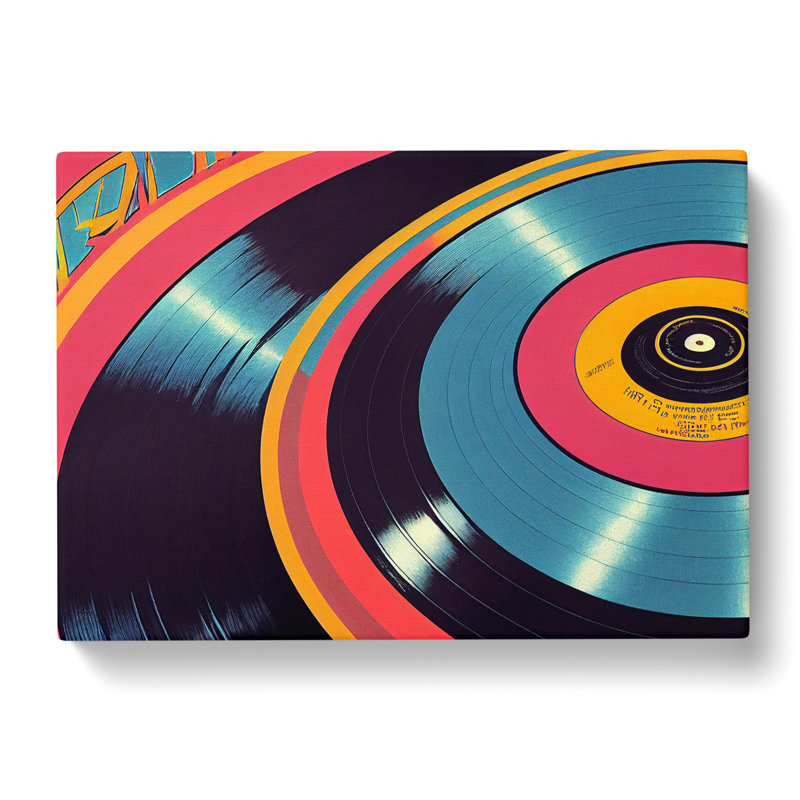 Revolutionary Vinyl Record Art - Wrapped Canvas Print, 35cm H x 50cm W x 3cm D