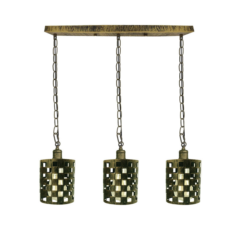 Trapeza 3 - Light Kitchen Island Pendant, Brushed Brass