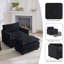 Fauteuil d'appoint rembourré avec repose-pieds Redenius Boucle-107084444