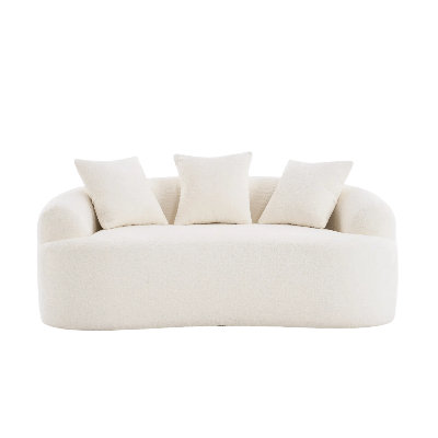 Causeuse incurvée 65 po en 65 po - sans assemblage avec mousse à compression 30D