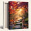 Art mural sur toile Gallery Wrap pour le salon, la chambre à coucher, le bureau ou le vestibule - Décoration murale décorative avec forêt d'automne-128996544-128996547