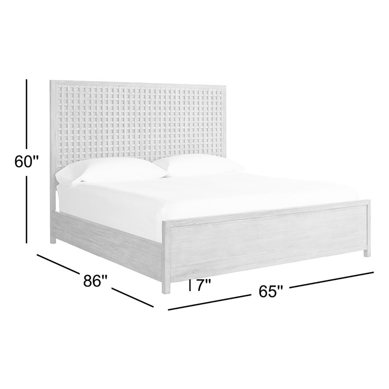 Dwell Hand Finished  Panel Bed, Brown, Queen