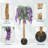 Artificial Purple Bean Flower Tree with Cement Pot - Lifelike Hanging Vine & Moss for Home Décor, Office, Wedding-1923808899