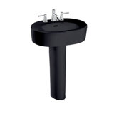 Nexus 28" Tall Vitreous China Oval Pedestal Bathroom Sink with Overflow