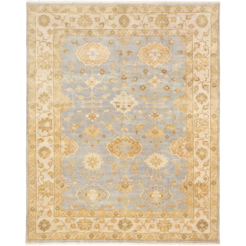 Tapis de bois one-of-kind-noué la 2010 one kargahi brun/crème/bleu ciel 8 pi 2 po x 10 pi zone de laine 2 po Inglesbatch
