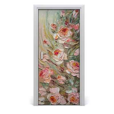 Roses Door Decal