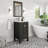 London 20"W x 18"D Bathroom Vanity with White Carrara Quartz Countertop and Undermount Porcelain Sink-615964424-543048171