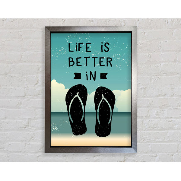 Happy Larry Life Is Better In Framed Print | Wayfair.co.uk